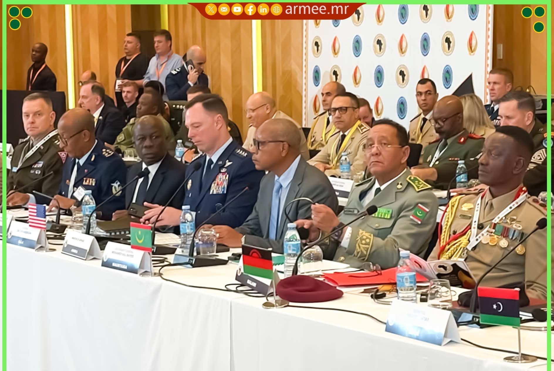 قائد الأركان العامة للجيوش الموريتانية ياشرك في مؤتمر رؤساء أركان الدفاع الأفارقة لعام 2026 ويلتقي قائد "آفريكوم"
