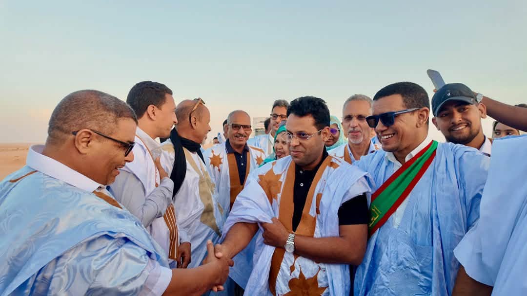 منسق العمل الحزبي بداخلت نواذيبو يصل مدينة الشامي وسط استقبال شعبي حاشد في مستهل زيارة ميدانية لتعزيز حضور الحزب والتواصل مع المواطنين